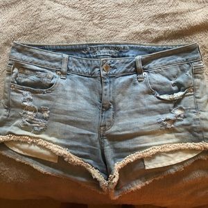 AE— boho shortie light blue